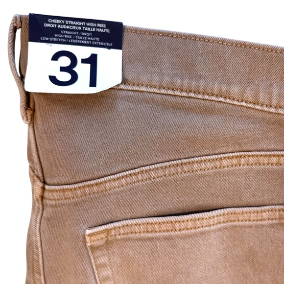 Gap | 12 | Cheeky Straight High Rise | Jeans | Khaki Tan | Classic | Minimalist - Picture 3 of 12